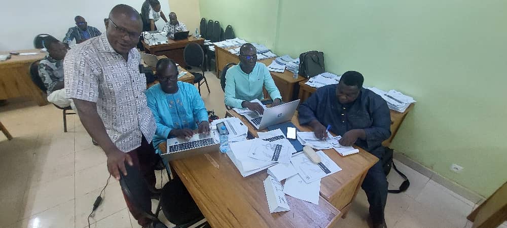 Facilitator supervising a group work