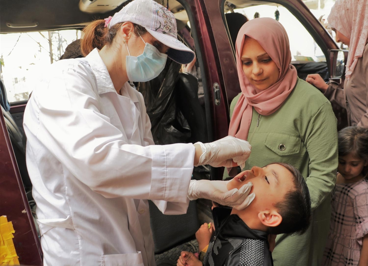 Immunization-activity-in-rural-Damascus-Syria-2024-1 - Immunization activity in rural Damascus, Syria, 2024. Photo credit: WHO Syria
